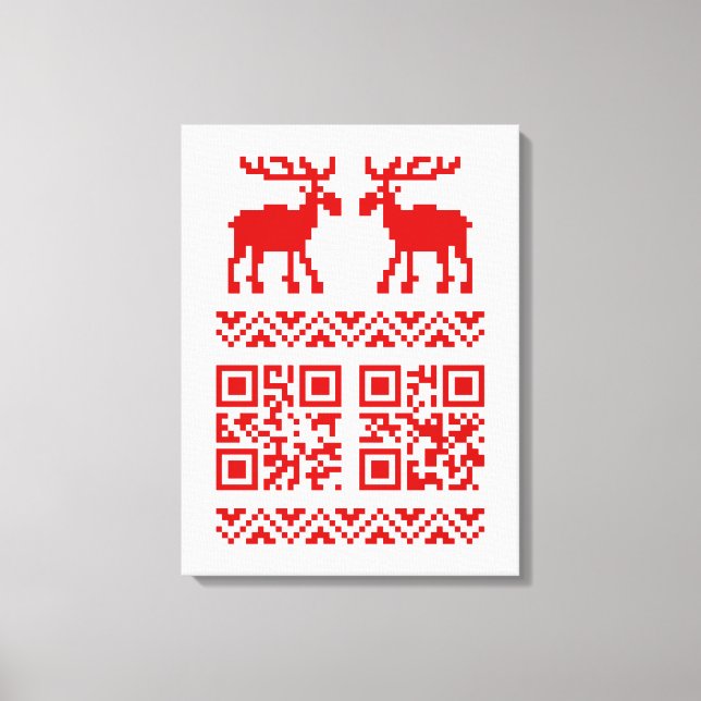 Toile Vilain Sweater QR Code Bonne année! (Recto)