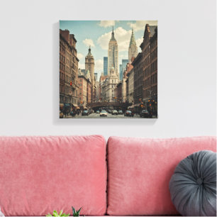 Toile Ville animée de New York