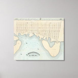 Toile Ville de Lavallette par la mer, plage de Squan, NJ