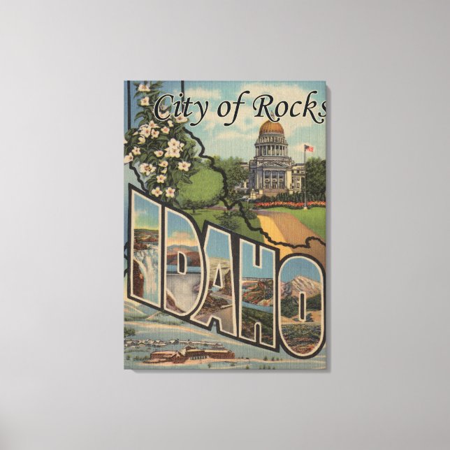 Toile Ville de Rocks, Idaho - Grandes SCÈNES (Recto)