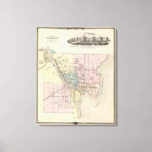 Toile Ville d'Oshkosh, siège du comté du Winnebago Co