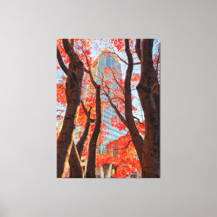 Toile Ville en rouge