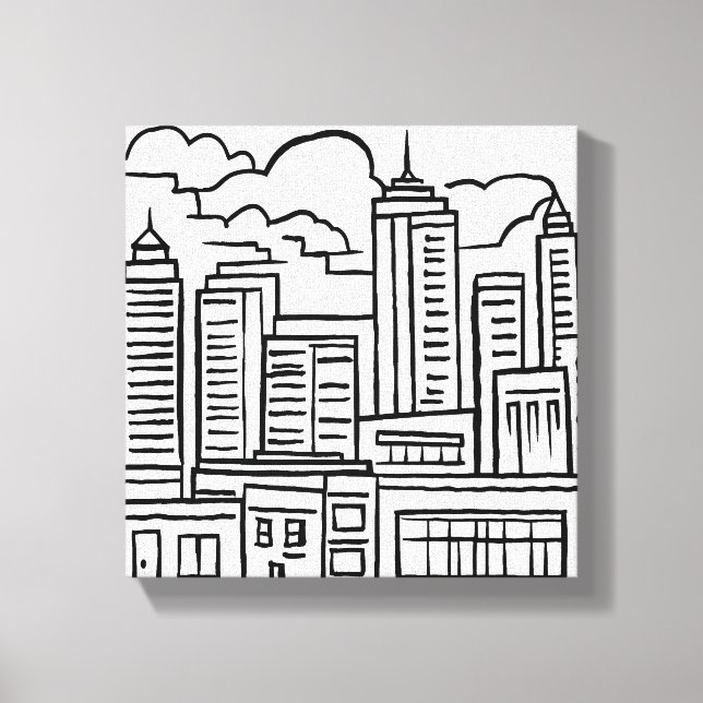 Toile Ville Skyline (Recto)