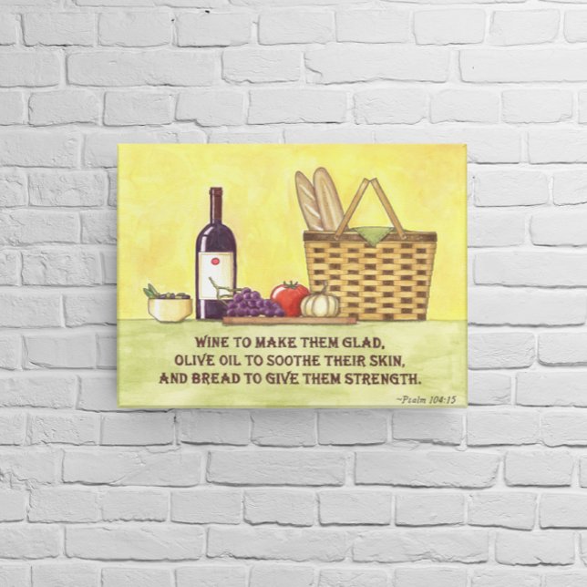 Toile Vin, huile et pain (Créateur téléchargé)