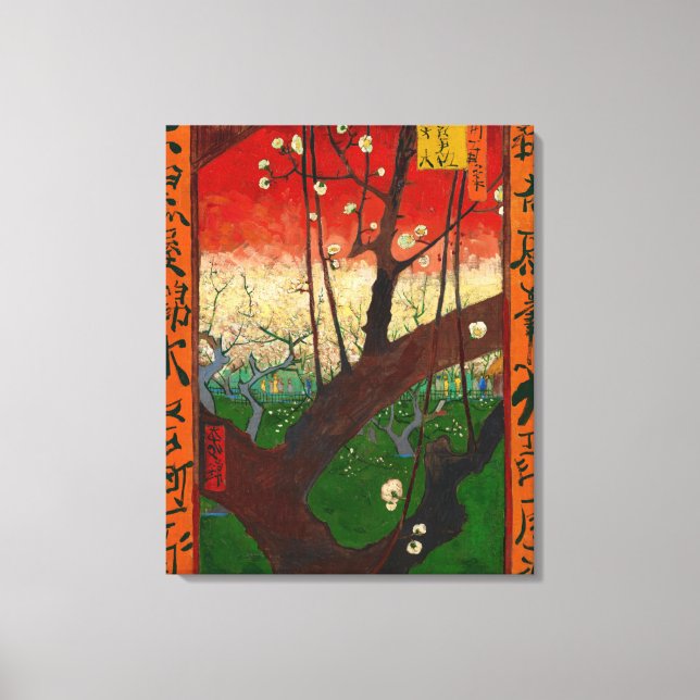 Toile Vincent van Gogh - Arbre à prune floraison (Recto)