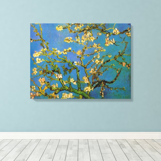 Toile Vincent van Gogh - Arbre aux amandes en fleurs (Insitu (Plancher de Bois))
