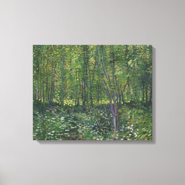Toile Vincent van Gogh - Arbres et sous-bois (Recto)