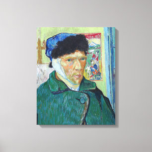 Toile Vincent van Gogh - Autoportrait avec oreille bandé