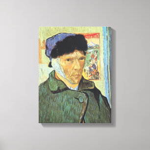 Toile Vincent van Gogh - Autoportrait avec oreille dérob