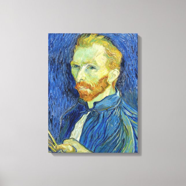 Toile Vincent van Gogh - Autoportrait avec Palette (Recto)