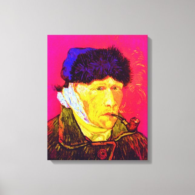 Toile Vincent Van Gogh - Autoportrait Bandage Pop Art (Recto)