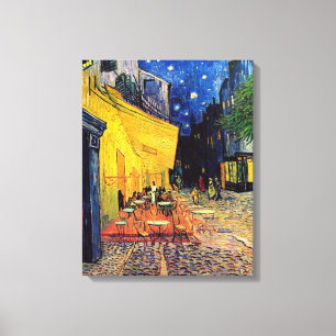 Toile Vincent Van Gogh - Café Terrasse En Nuit Art