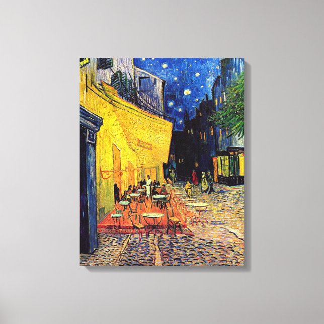 Toile Vincent Van Gogh - Café Terrasse En Nuit Art (Recto)