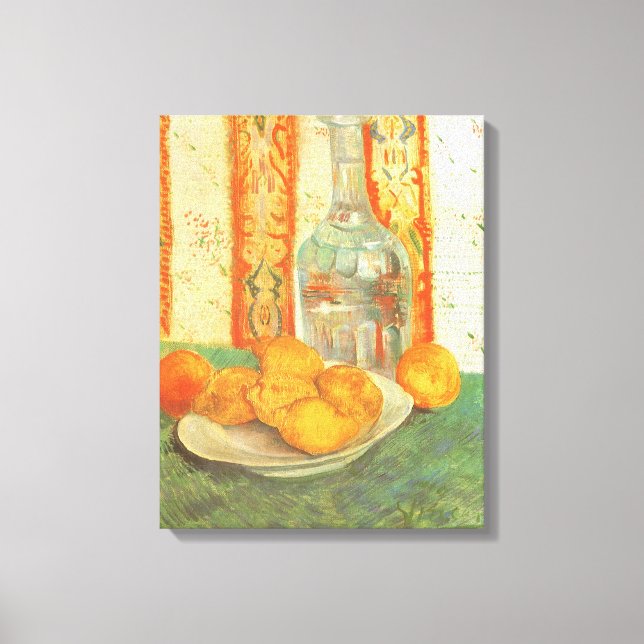 Toile Vincent van Gogh - Carafe et citrons sur une assie (Recto)