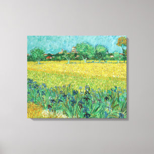 Toile Vincent van Gogh - Champ aux iris près d'Arles