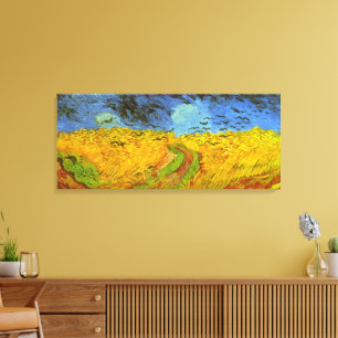 Toile Vincent van Gogh Champ de blé avec corbeaux