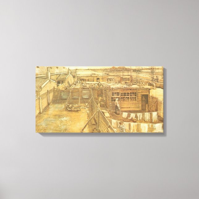 Toile Vincent van Gogh - Chantier de charpentier et less (Recto)