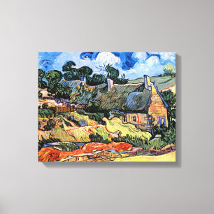 Toile Vincent Van Gogh - Chaumières à Cordeville