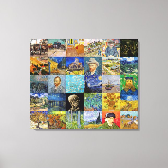 Toile Vincent van Gogh - chefs-d'oeuvre Mosaic Patchwork (Recto)