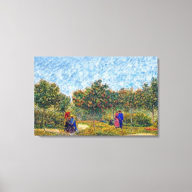 Toile Vincent Van Gogh - Courtiser Les Couples Dans Le P (Recto)