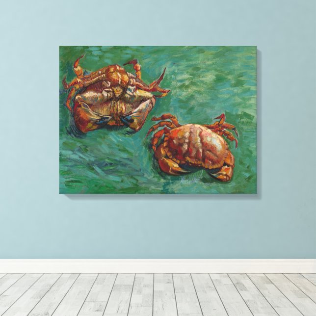 Toile Vincent Van Gogh, deux crabes (Insitu (Plancher de Bois))