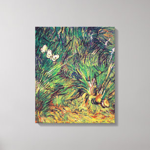 Toile Vincent Van Gogh - Deux papillons blancs Art