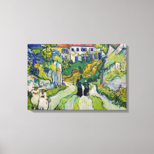 Toile Vincent van Gogh - Escalier à Auvers