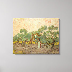 Toile Vincent van Gogh - Femmes cueillette d'olives