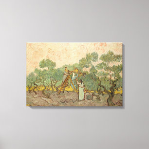 Toile Vincent van Gogh - Femmes cueillette d'olives