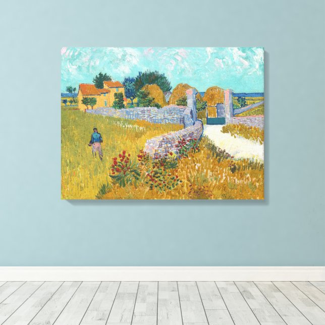 Toile Vincent Van Gogh, Ferme en Provence (Insitu (Plancher de Bois))