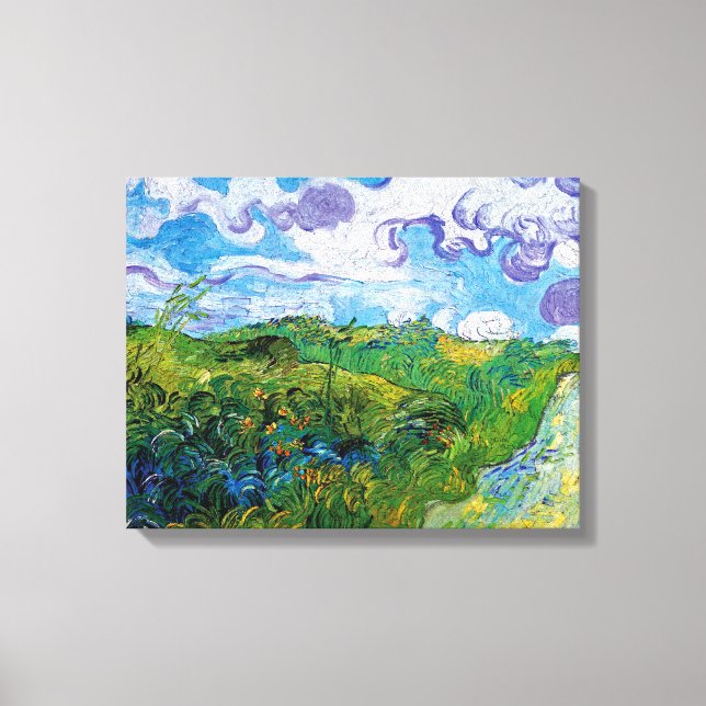Toile Vincent Van Gogh - Fibres De Blé Vert À Auvers (Recto)