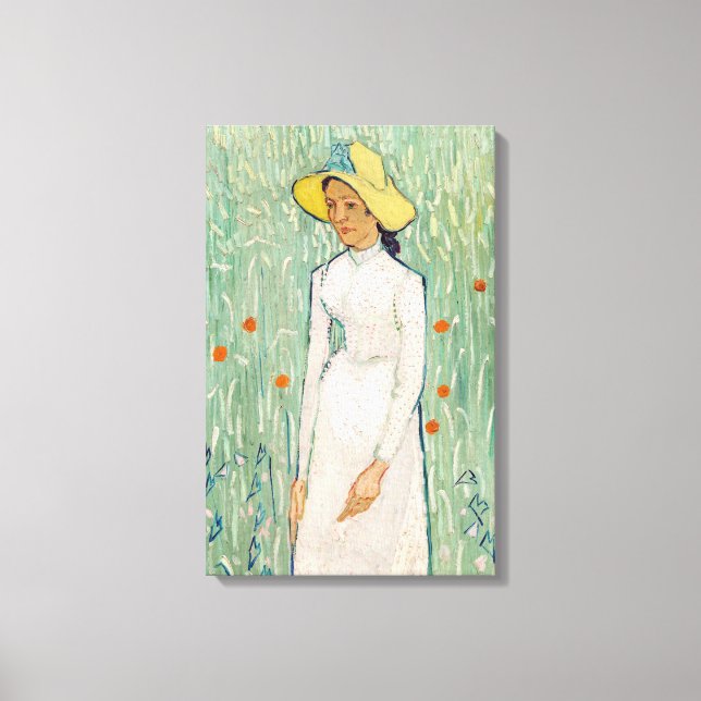 Toile Vincent van Gogh - Fille en blanc (Recto)