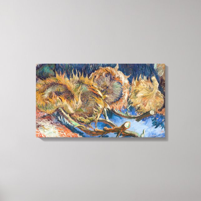 Toile Vincent van Gogh - Fleurs de soleil coupées en qua (Recto)
