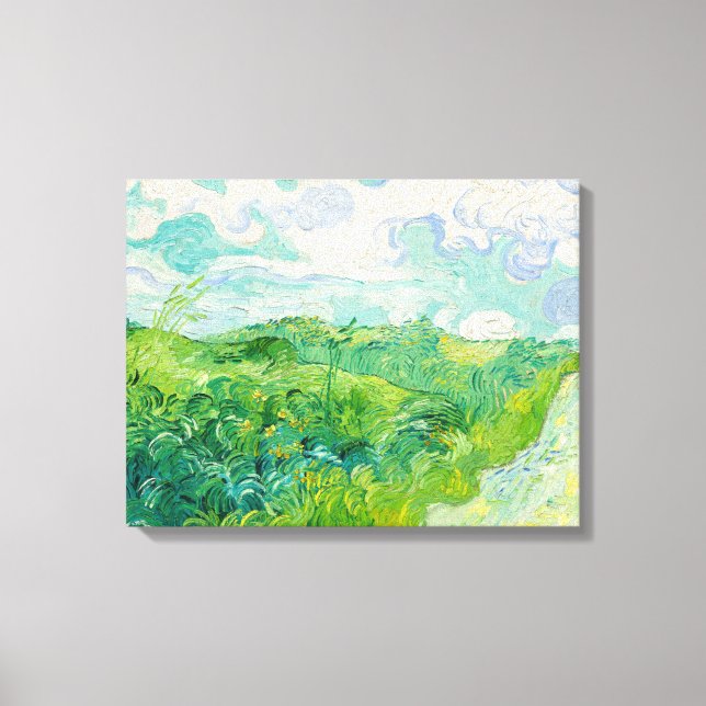 Toile Vincent van Gogh - Green Wheat Field, Auvers (Recto)
