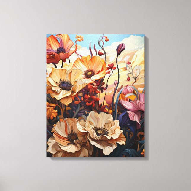 Toile Vincent Van Gogh Jardin Floral Peinture Mur art (Recto)