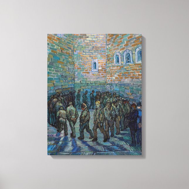 Toile Vincent van Gogh - La cour de la prison (Recto)