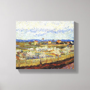 Toile Vincent Van Gogh - La Crau avec des pêchers en fle