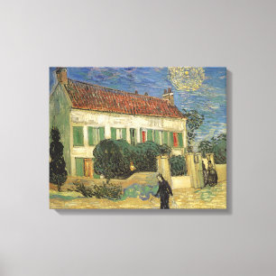 Toile Vincent van Gogh - La maison blanche la nuit