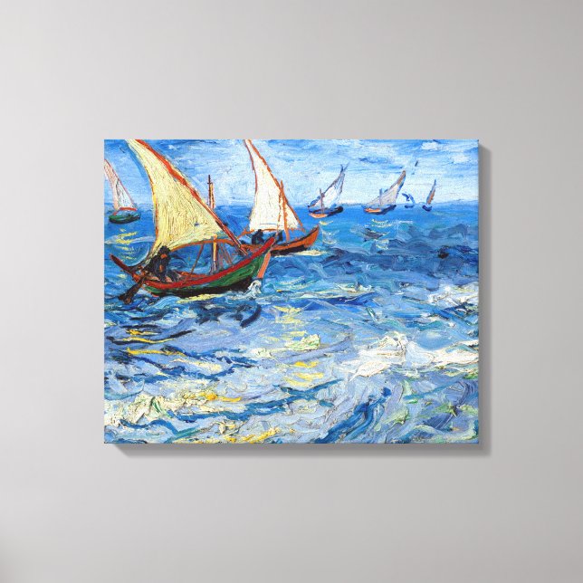Toile Vincent van Gogh - La mer aux Saintes-Maries (Recto)