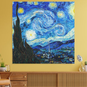 Toile Vincent Van Gogh La Nuit étoilée