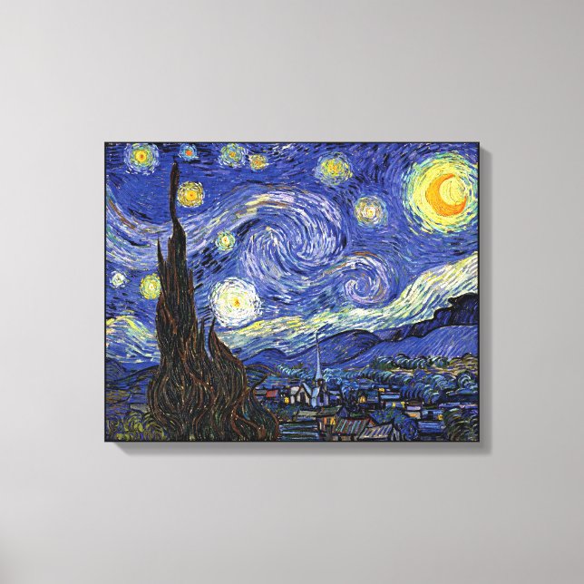 Toile Vincent Van Gogh - La Nuit étoilée Extra Large (Recto)