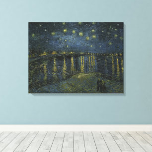 Toile Vincent Van Gogh, La nuit étoilée sur le Rhône