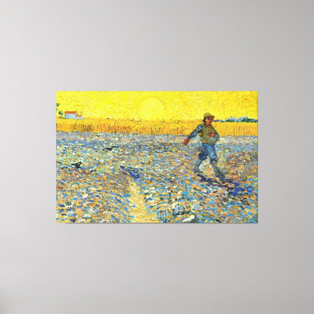 Toile Vincent van Gogh - La tour au coucher du soleil (Recto)