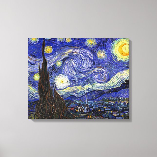Toile Vincent Van Gogh - Le Starry Night Fine Art (Recto)