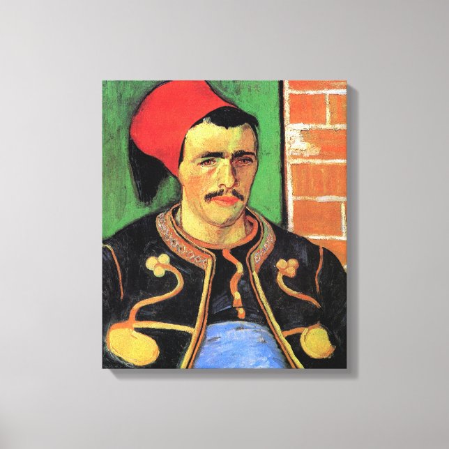 Toile Vincent Van Gogh - Le Zouave - Portrait de soldat (Recto)