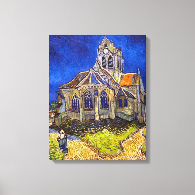Toile Vincent van Gogh - L'église d'Auvers (Recto)
