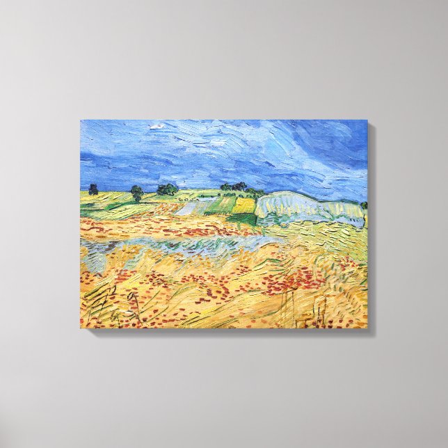 Toile Vincent van Gogh - Les champs / Plaine à Auvers (Recto)