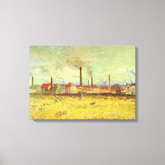Toile Vincent van Gogh - Les usines à Asnieres (Recto)