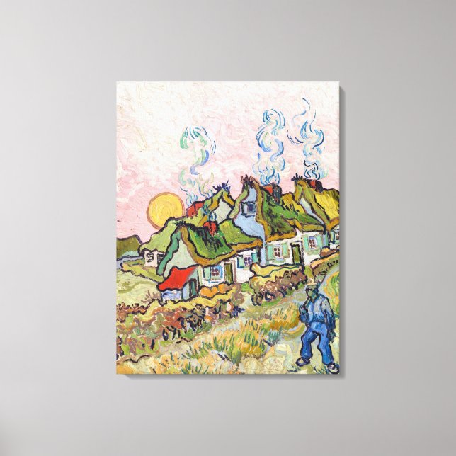 Toile Vincent van Gogh - Maisons et figure (Recto)