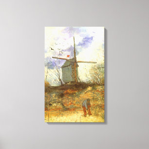 Toile Vincent van Gogh - Moulin de la Galette, le moulin